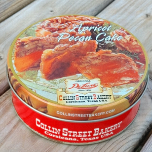 Collin Street Bakery Apricot Pecan Cake Metal Tin